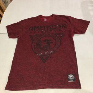 Men's American Fighter Buckle T-Shirt Red Size XL